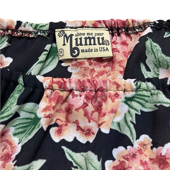 Show Me Your Mumu Rane Romper Flower Puff Girls Size Medium Flowy Ruffle Sheer - Picture 4 of 8